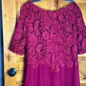 Beautiful Evening dress is Maroon/Burgandy.